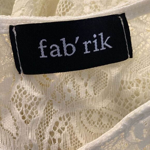 Lace Dress Cream Embroidered Fab’rik Size XS - Picture 5 of 8